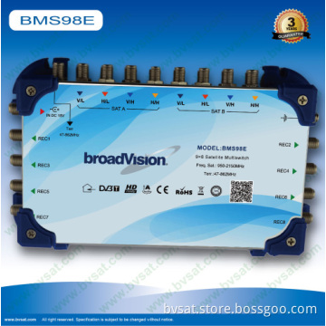 47-2150 Mhz Free Satellite Tv Multi Switch 9in 8out For Quattro Lnb 